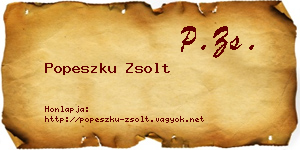 Popeszku Zsolt névjegykártya